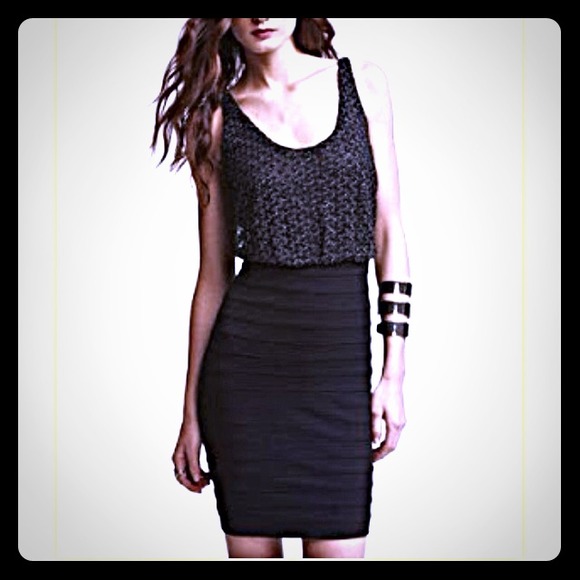 🎉Host Pick🎉Express Crochet Ponte Top Knit Dress