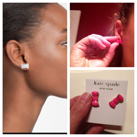 *Sold in bundle* NWT Kate Spade pink bow earrings - Picture 4 of 4