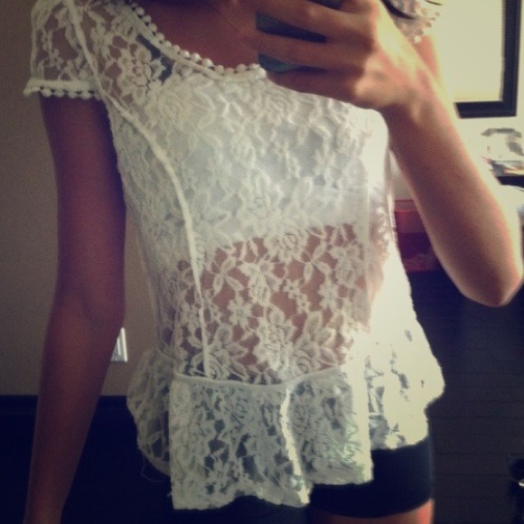 Lacy-type white shirt!