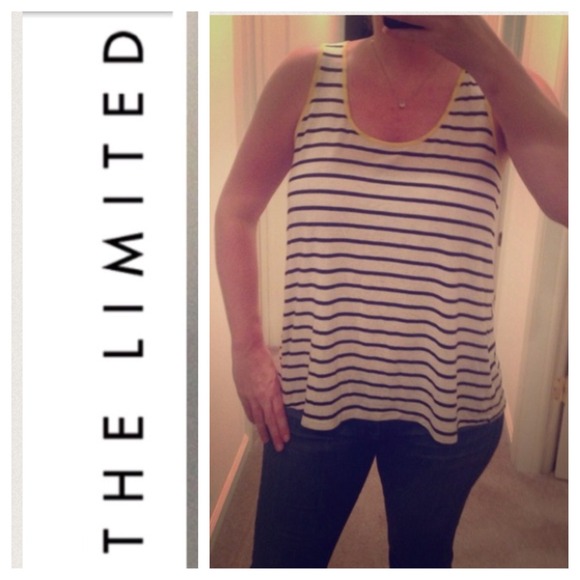 The limited striped tie back tank