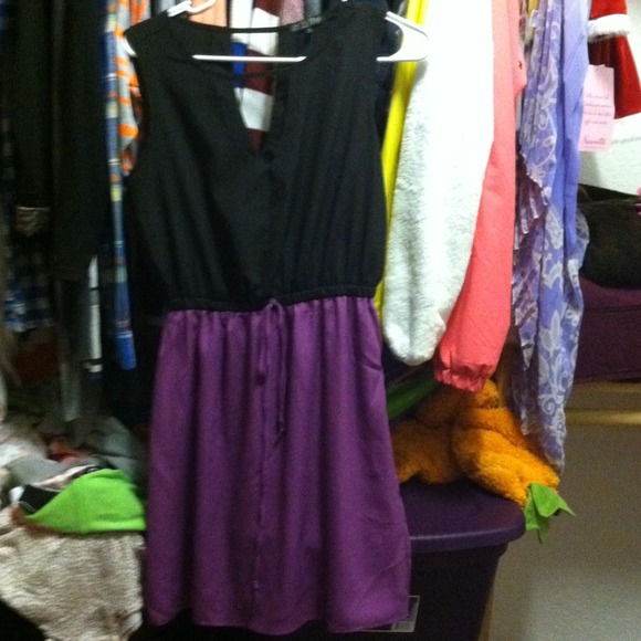 Black and purple dress