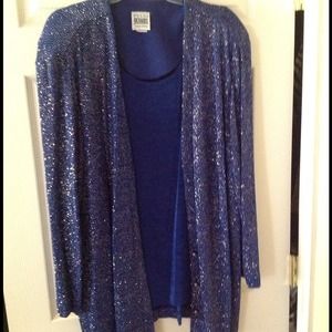 Blue Glittered Jacket