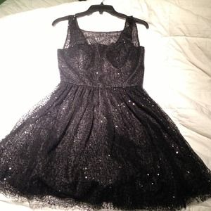 Black sequin party dress