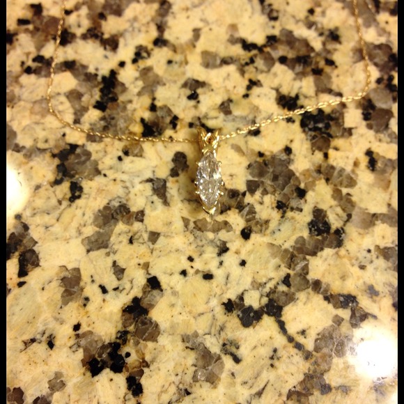 💥SOLD on eBay 💥14k Gold Diamond pendant necklace