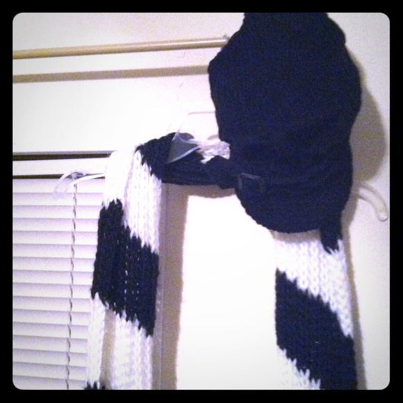 French style hat with scarf