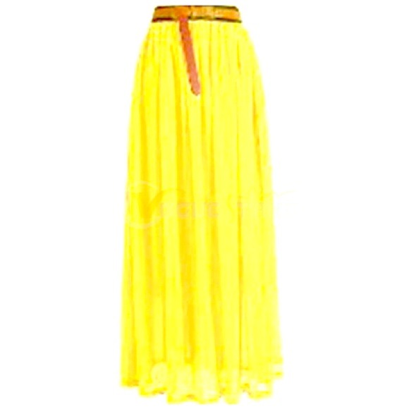 Long Maxi YELLOW Skirt