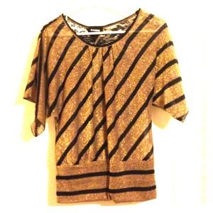 Beautiful black/gold shear top