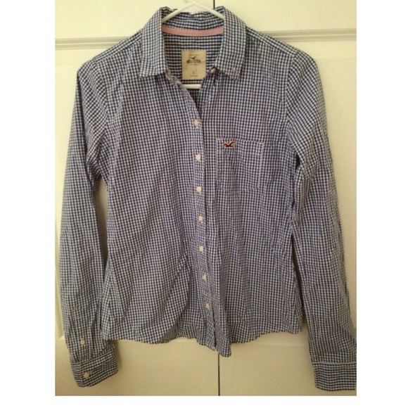Hollister Blue/White Checked Shirt