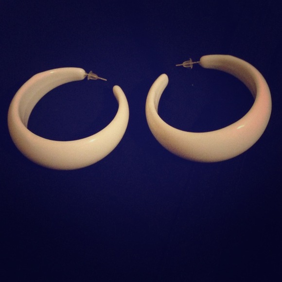 White earrings