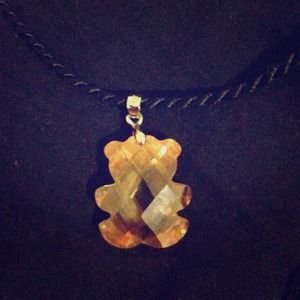 Crystal bear necklace