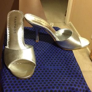 Silver Rampage Heels