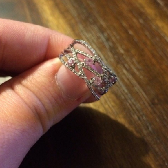 14k pink sapphire with diamonds from Zales - Picture 3 of 3