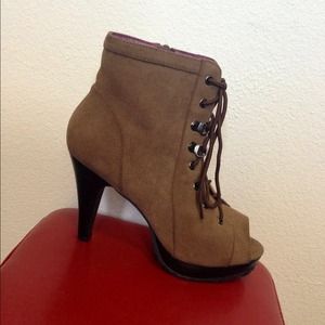 Madden Girl short peep toe booties