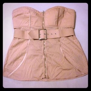 Salmony Pink Corset Top