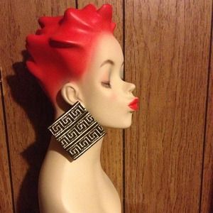 Tribal print earrings