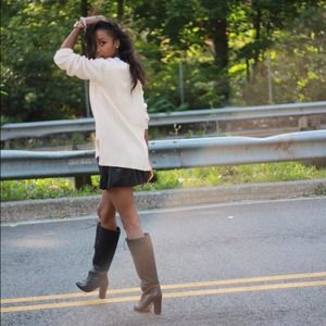 Topshop Knee High genuine leather boots. US Size 8