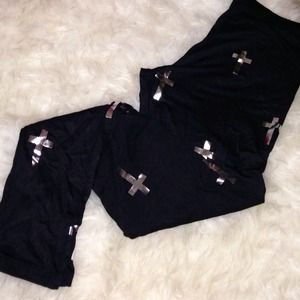 Silver cross leggings
