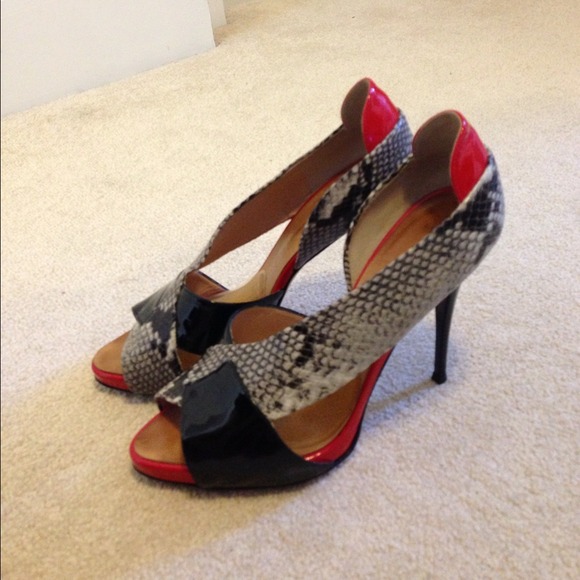 Sold Guisppe zanotti black/red python heels - Picture 4 of 4
