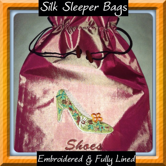 Silk & Embroidered Shoe Dust Bags