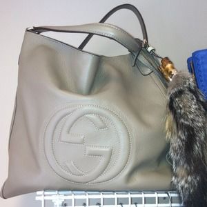 Grey Gucci handbag