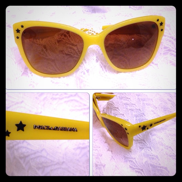 DOLCE AND GABBANA yellow sunglasses