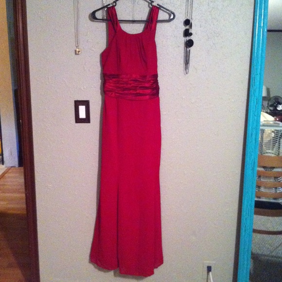 Red bridesmaid dress