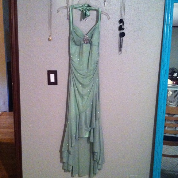 Lime prom dress