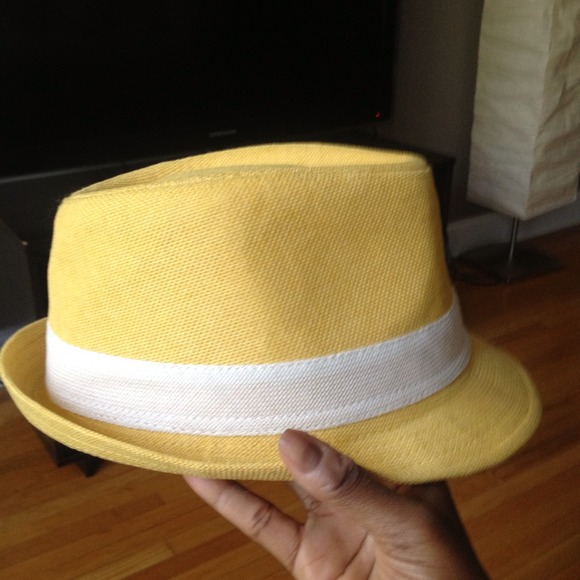 Forever 21 yellow and cream fedora