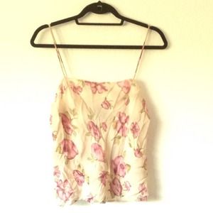 Pretty floral spaghetti tank