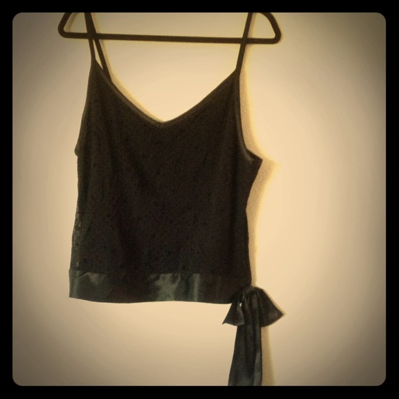 Black fancy spaghetti tank!