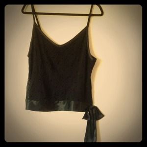 Black fancy spaghetti tank!