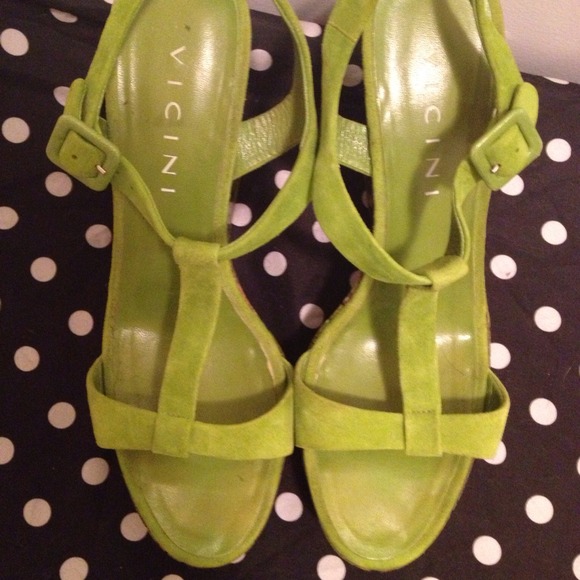 Shoes Lime Green Platform Wedge Sandals Poshmark