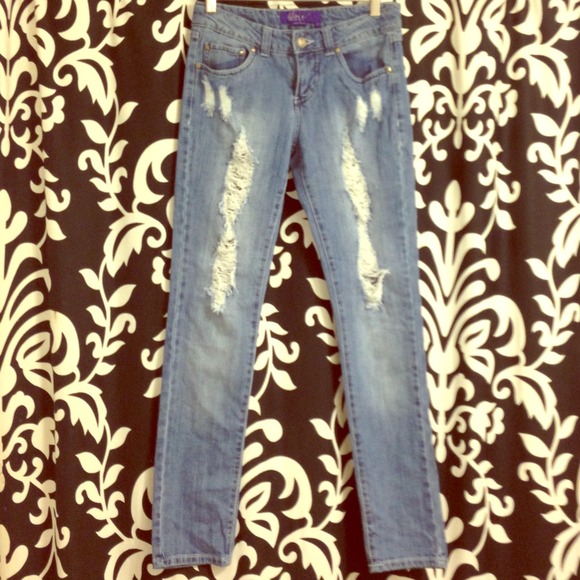 Comfy destroyed denim