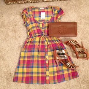 Super Cute Madras Plaid Urban Outfitters Dress NWT