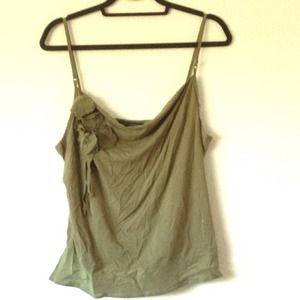 PERFECT army green spaghetti tank!