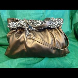Handbag Bronze with Animal Print