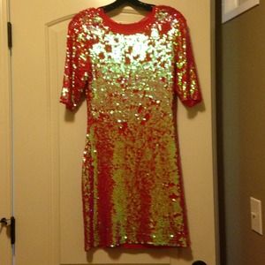 BCBG MAXAZRIA Marta Sequined Cocktail Dress