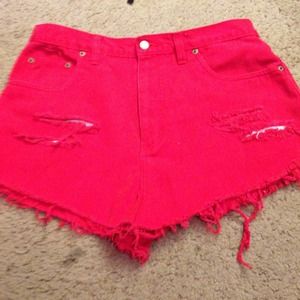 🌟TRADED🌟 Red Vintage High Waisted Shorts