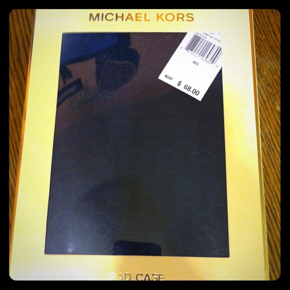 NWT navy blue Michael Kors iPad 2/3 case.