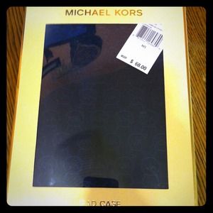 NWT navy blue Michael Kors iPad 2/3 case.