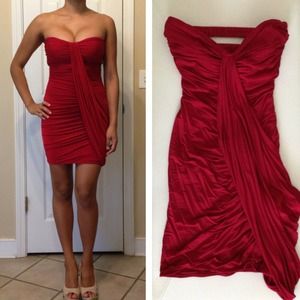 Cherry Red Bodycon Bebe Minidress
