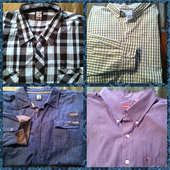Men's Long sleeve Shirts. $50 for all 4 or $15each