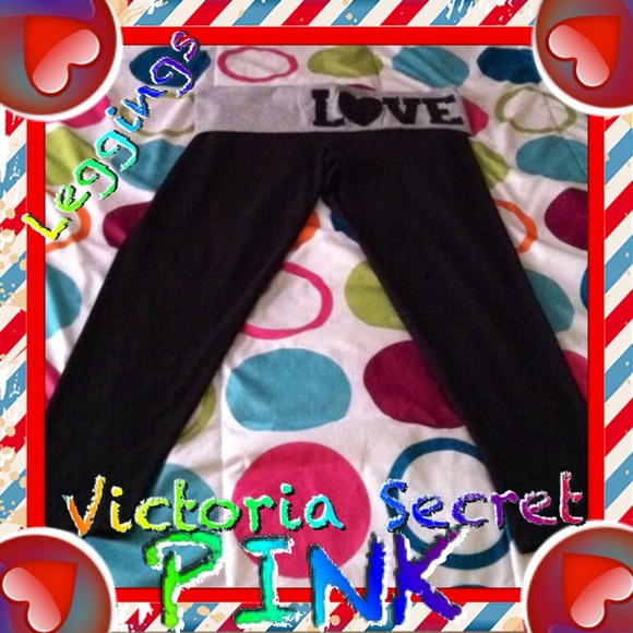 VS LOVE PINK LEGGINGS NO TRADES - Picture 1 of 4