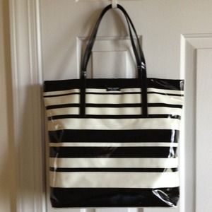Kate Spade Daycation Bon Shopper - Black Stripe