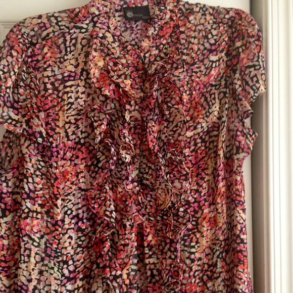 Sheer buttoned down blouse