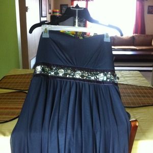 Gray, heart shaped dress, from Macy's