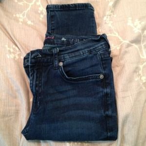 7 For All Mankind high rise skinny jeans
