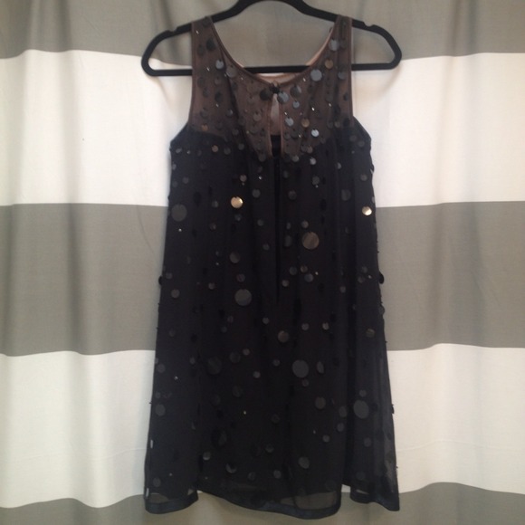 ❌SOLD❌Nanette Lepore Black & Sequin Dress Sz 2 - Picture 4 of 4