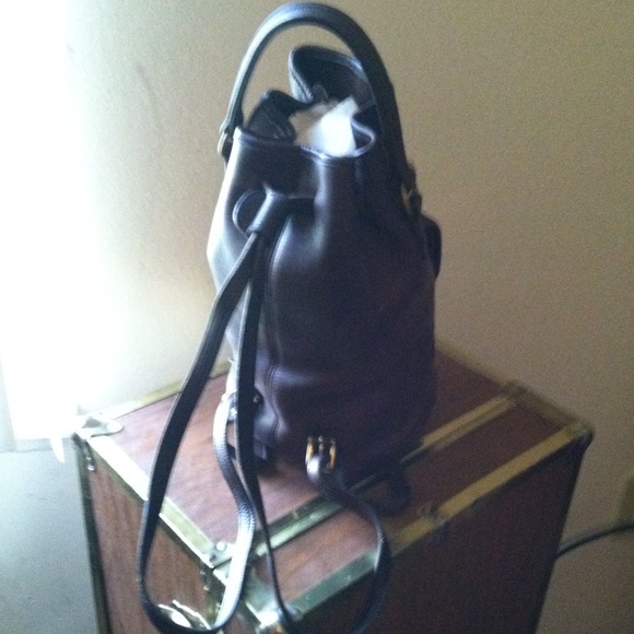 Chocolate Brown Leather Coach Backpack main image 4