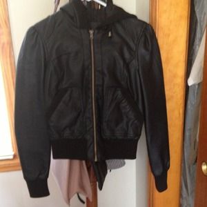 Black leather jacket